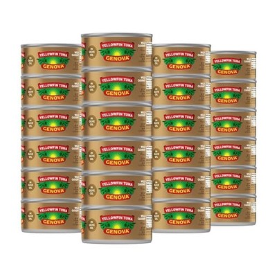 Genova Premium Yellowfin Tuna in Olive Oil, 5  Assorted Flavor Names , Sizes 