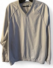 Greg Norman Mens Gray V-Neck Pullover Windbre...