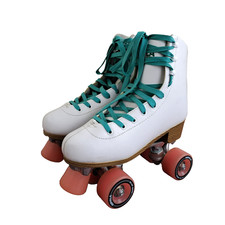 Impala Quad Roller Skates Sidewalk Womens 8 White/Teal Retro Y2K Outdoor