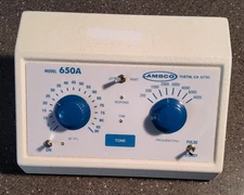 Ambco 650A Audiometer with Headphones, Power Adapter, Client Response Button