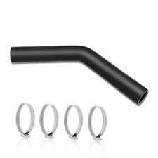 Gasoline Fuel Filler Neck Hose with 4 Clamps, Reinforced 1 1/2" ID 45 Degree