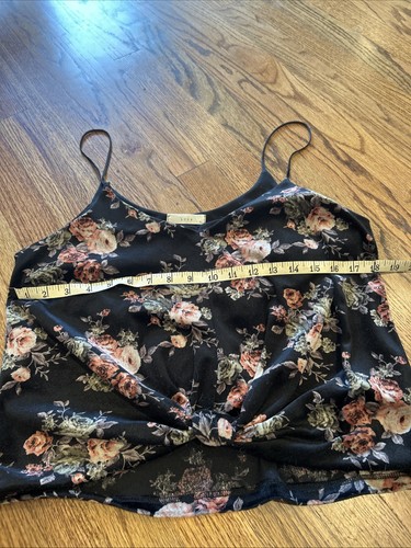 Velvet Burnout Y2K Tank Top M Black Whimsigoth Dark Forest Fairy Witchy - Picture 7 of 8