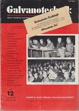 GALVANOTECHNIK. Band 57 - Jahrgang 1966. (12 Hefte) Autorengruppe: