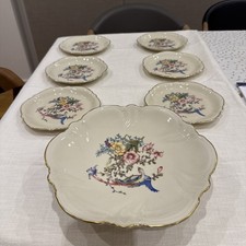 Rosenthal Viktoria Porzellan Paradiesvogel  Gebäck Schale und 6 Kuchenteller