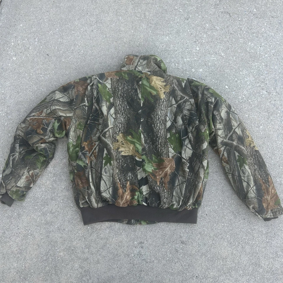RedHead Mens XL Camo Mossy OaK Hunting Coat W/ Detachable Liner Full Zip - Image 2 of 4