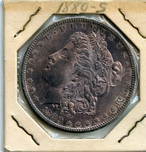 1880-S STUNNING GEM BU MORGAN SILVER DOLLAR COIN!!!