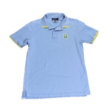 Psycho Bunny Men's M Bunny Logo Short Sleeve Polo Shirt Pima Cotton