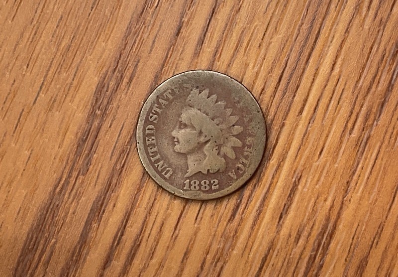 1882 Indian Head Penny #3001 Brave named Red Feathers, Good~N~ Red *FREE S/H*