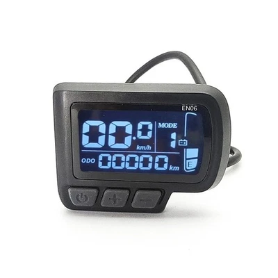 24V 36V 48V Electric Bike EN06 LCD Display Meter with SM/WP Plug Speed Display - Bild 1 von 4