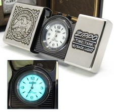 Zippo Time Tank Pocket Clock running Backlight US Eagle 1996 Rare