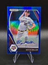2021 Panini Prizm Draft Picks Base Autographs Prizms Blue #113 Bryce Miller /99!