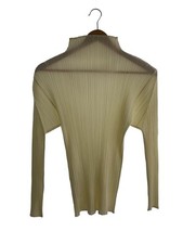 PLEATS PLEASE ISSEY MIYAKE Long Sleeve Top Ivory Polyester Free Size EK AIA