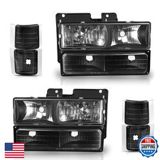 Autosaver88 Headlights Assembly Compatible 1994-1999 Chevy Silverado Tahoe