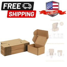 Shipping Boxes 6x4x3 Set of 20, Corrugated Cardboard Box for Packing Small Bu...