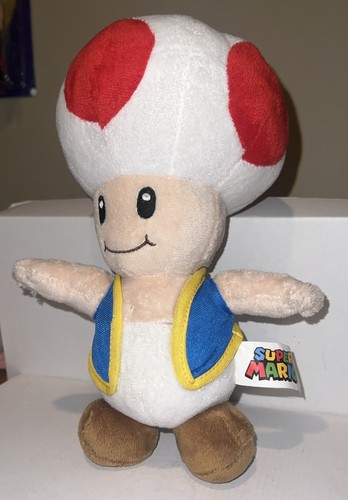 "Auténtico juguete de peluche oficial Super Mario Toad de 10"" Nintendo" - Imagen 2 de 10