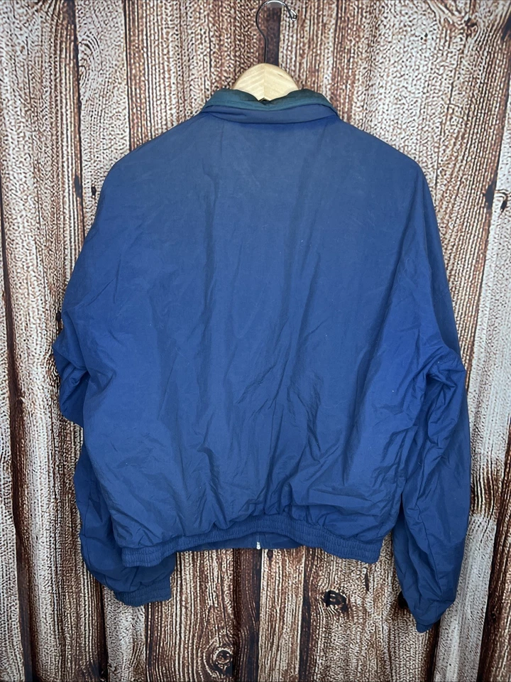Vintage Pebble Beach ProAm Golf Windbreaker Bomber Style Jacket Medium Blue Rain - Image 4 of 4