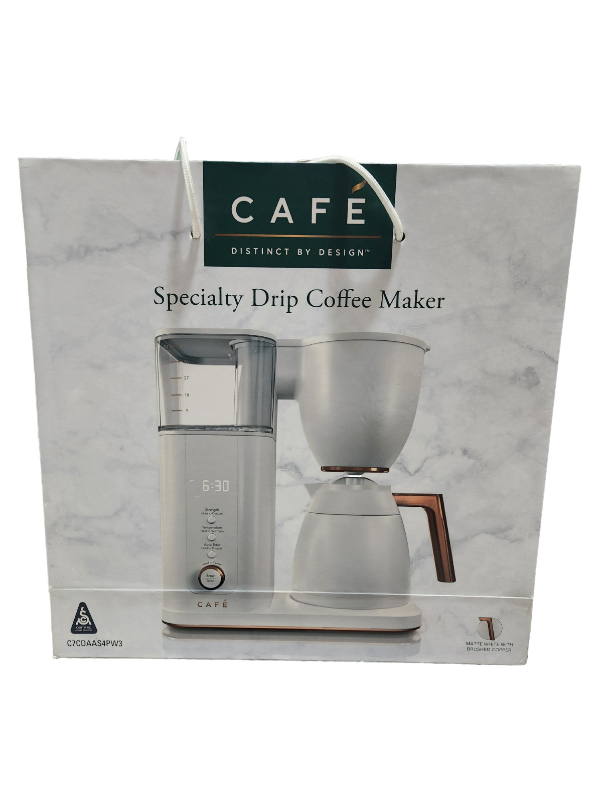 Café Specialty Drip Coffee Maker - Matte White (C7CDAAS4PW3)