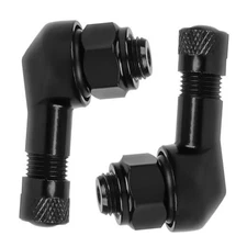 Black Aluminum 90 Degree CNC Motorcycle Tire Valve Stems TV25AL TV25AL-8.3 2pcs