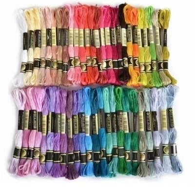 100% Cotton Embroidery Thread Bundles Cross Stitch Thread Floss Cotton Skeins 50 - Image 1 of 4