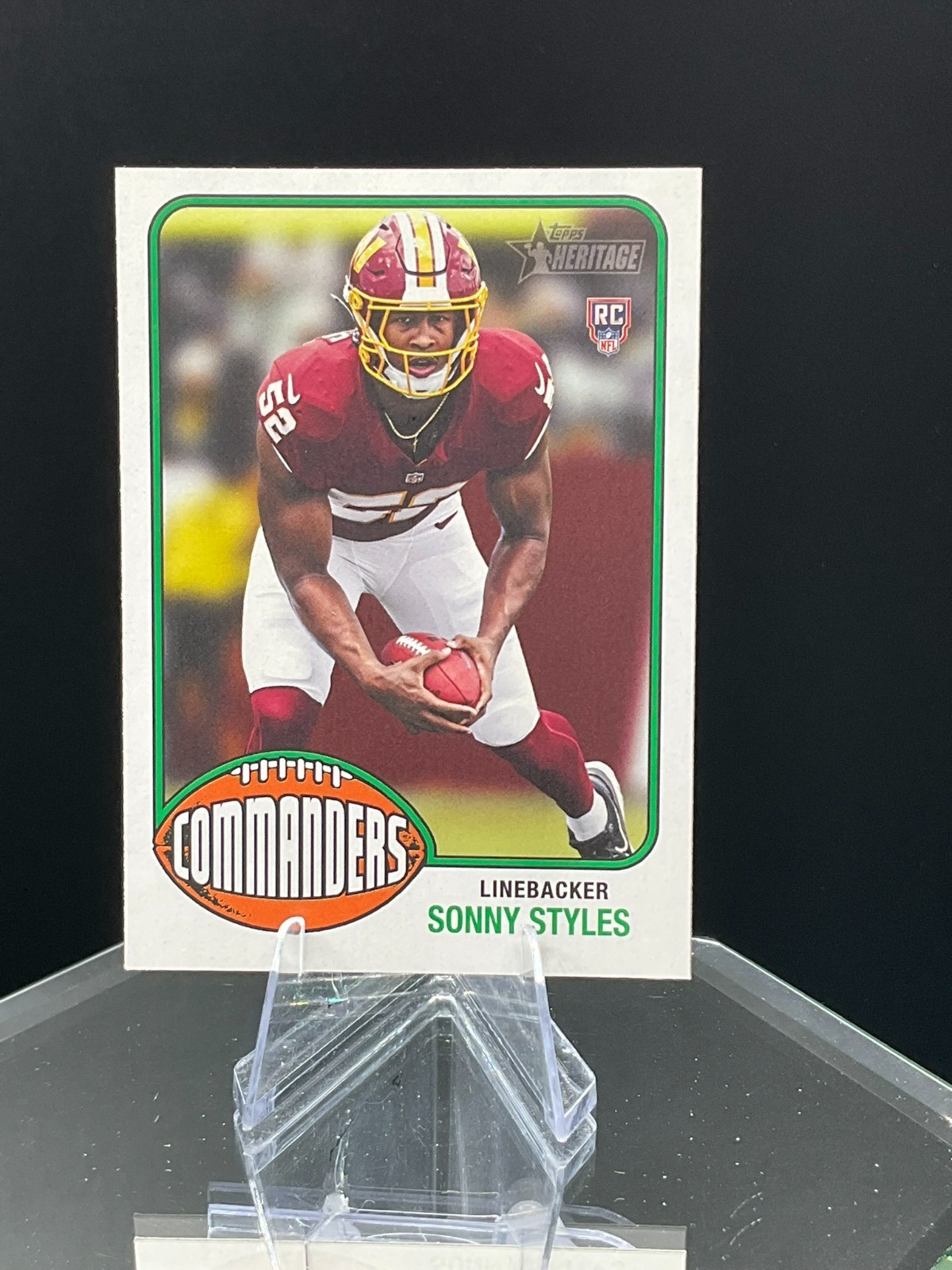 2026 Topps Heritage Football Base #307 Sonny Styles - Washington Commanders RC