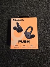 SkullCandy- "Push Active" Wireless BT Over-Ear Earbuds- True Black/Orange