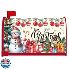 InIsaJace Merry Christmas Mailbox Covers Magnetic, Winter Snowman