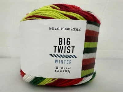 Jo-Ann Stores Big Twist Winter Yarn Color Bright and Merry 100% Acrylic 601 yd
