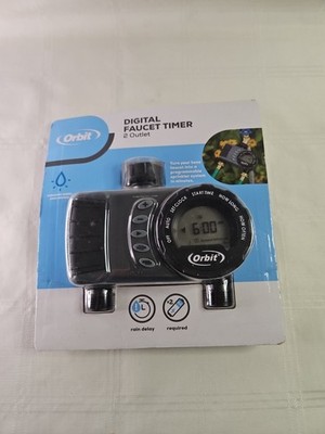 Orbit Digital Water Irrigation Timer 2 Outlet Programmable Hose Sprinkler New