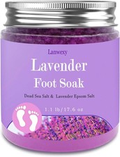 Lavender Foot Soak with Epsom Salt and Sea Salt. Organic Natural Handmade
