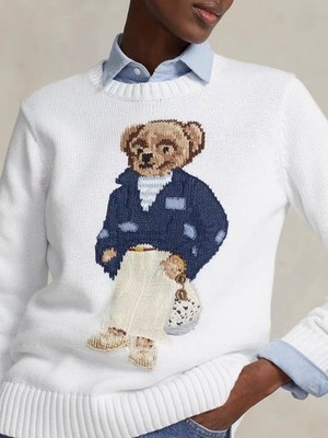 Polo Ralph Lauren Polo Bear Cotton Blend Jumper Women's Sweater Size S  - Main Image