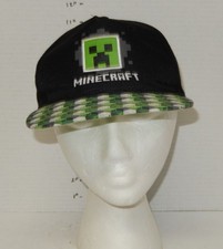 Kids Mincraft Mojang Snapback Baseball Hat Cap Adjustable Green Black