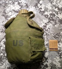 CANTIMPLORA MILITAR EE. UU. CON FUNDA Y CUBIERTA DE CINTURÓN DE FÓSFOROS