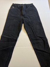 Vintage Wrangler Western Black Denim Mom Women's Size Jeans 12x29 Made In USA