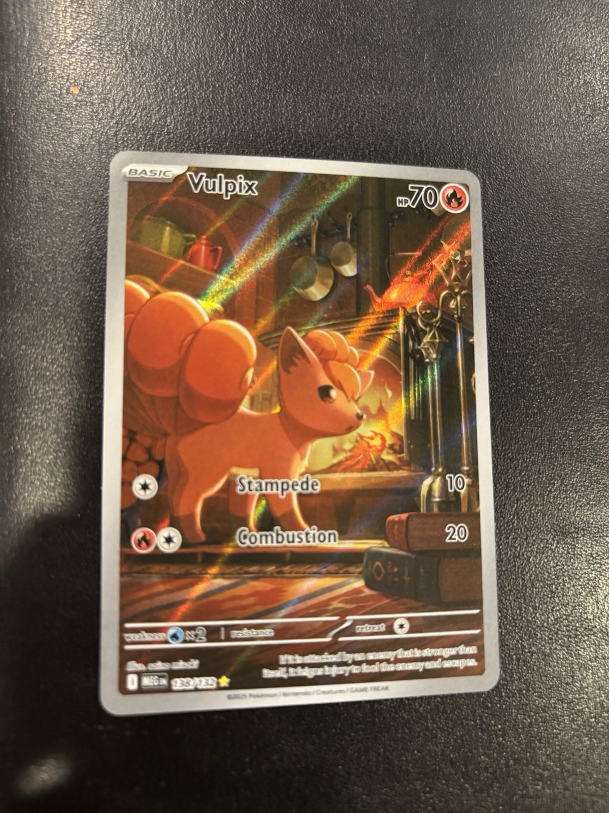 Pokemon TCG Vulpix 138/132 Me01: Mega Evolution Illustration Rare Holo NM