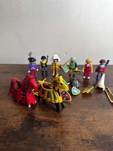 Playmobil Medieval Battle Knights Action Figures Castle Weapons Vintage Lot RARE