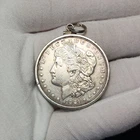 1921 P Morgan Silver Dollar $1 Philadelphia Mounted In Bezel Nice Gift Morg-21ck
