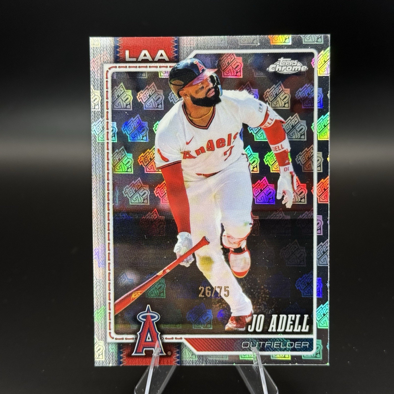 2026 Topps Chrome Baseball 75th Anniversary #235 Jo Adell 26/75 Angels KS20