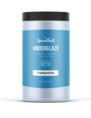 Speedball 001059 Turquoise Underglaze 16oz for Pottery Ceramic Clay
