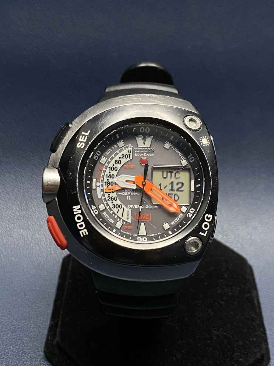 Vintage Citizen U107 Promaster Aqualand Eco-Drive Analog/ Digital