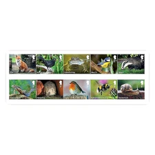 GB 2025 SC GARDEN WILDLIFE 2 HZ STRIPS OF 5 MULTI 2nd (5) & 1st (5) MNH OG VF