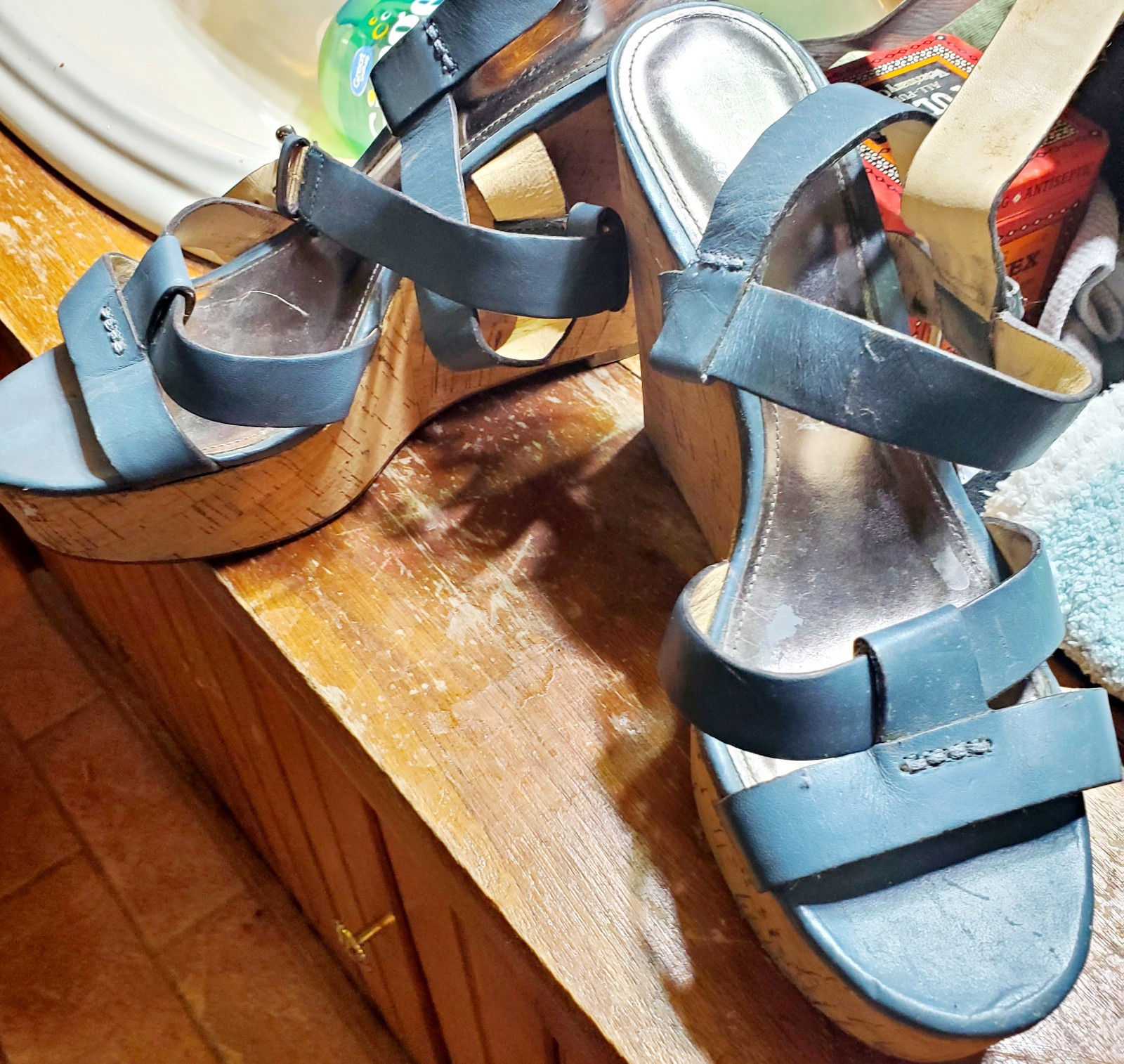 Coach Charla Leather Wedges in Size 8 - Stylish & Comfortable