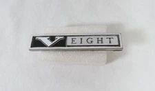 1966-1968 Plymouth Barracuda V Eight V8 Emblem Front Fender Badge Genuine OEM