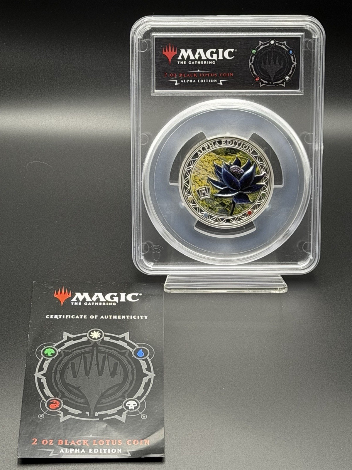 Magic The Gathering 2 oz .999 Silver Alpha Black Lotus PCGS PR70 DCAM 100/499 view 2