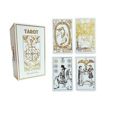 White Gold Tarot  Guide  Classic Tarot Design  Gold Foil