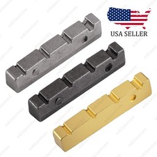 1PC 4 String 42.3x8x8.9MM Pre-Slotted Brass Nut For Electric Bass Guitar