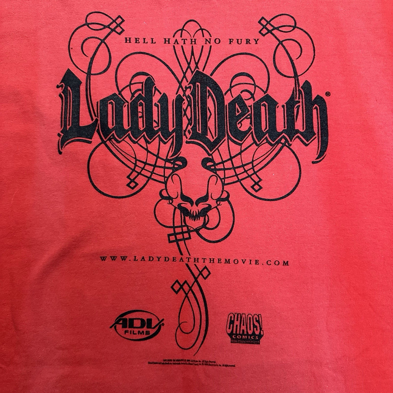 Vintage Lady Death Movie Promo Shirt Sz XL Chaos Comics Rare image 4