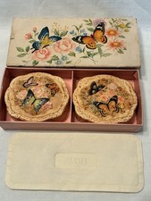 Vintage Set of 2 Avon Summer Butterflies  Blossoms Soaps 3oz each Hostess Box