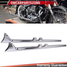 42” Fishtail Exhaust Pipe for Harley Touring Softail w/ 1.75'' True Dual Headers