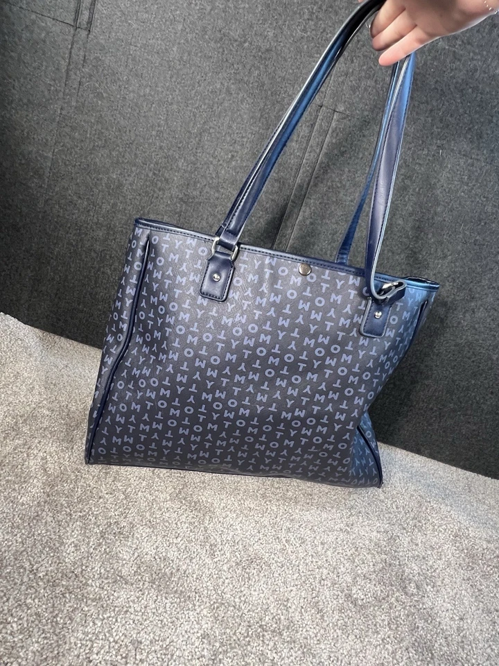 TOMMY HILFIGER Bolso de Mano Mujer Cartera Bolso de Hombro Bolso Azul Marino Foto 2 de 4