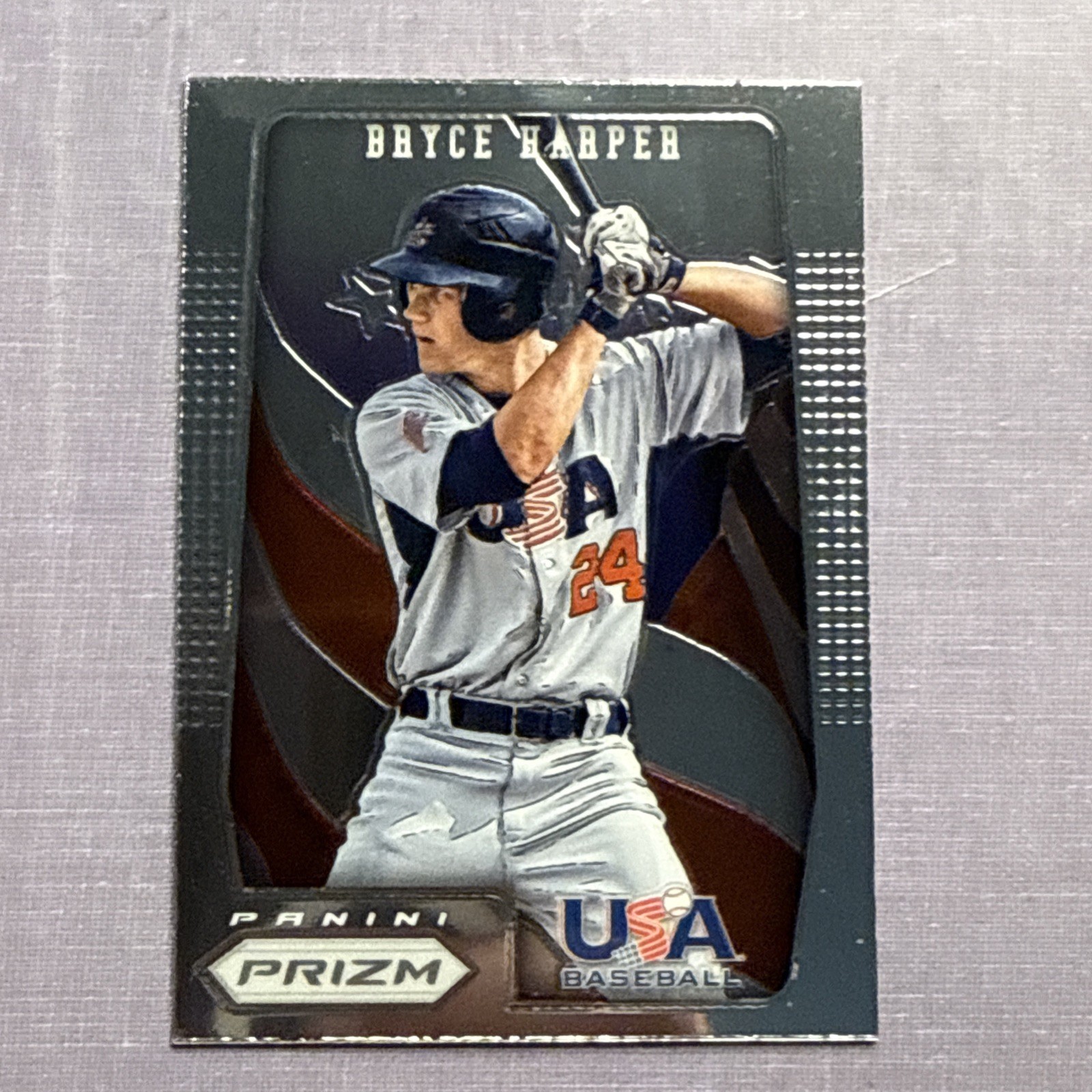 Bryce Harper 2012 Panini Prizm USA Baseball #USA7 USA •Surface Imperfections•